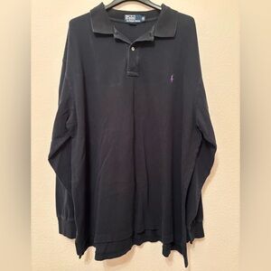 Men's Black Polo Shirt 2XL